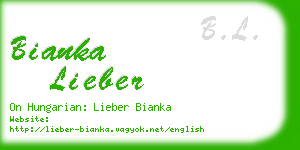 bianka lieber business card